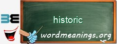 WordMeaning blackboard for historic
